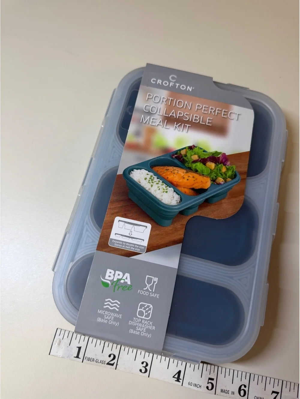 Crofton Portion Perfect Collapsible Meal Kit BPA Free Food Safe